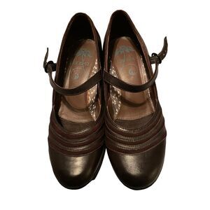Dansko Womens Brown Leather Upper Buckle Strap Mary Jane Pumps Heels Size 38